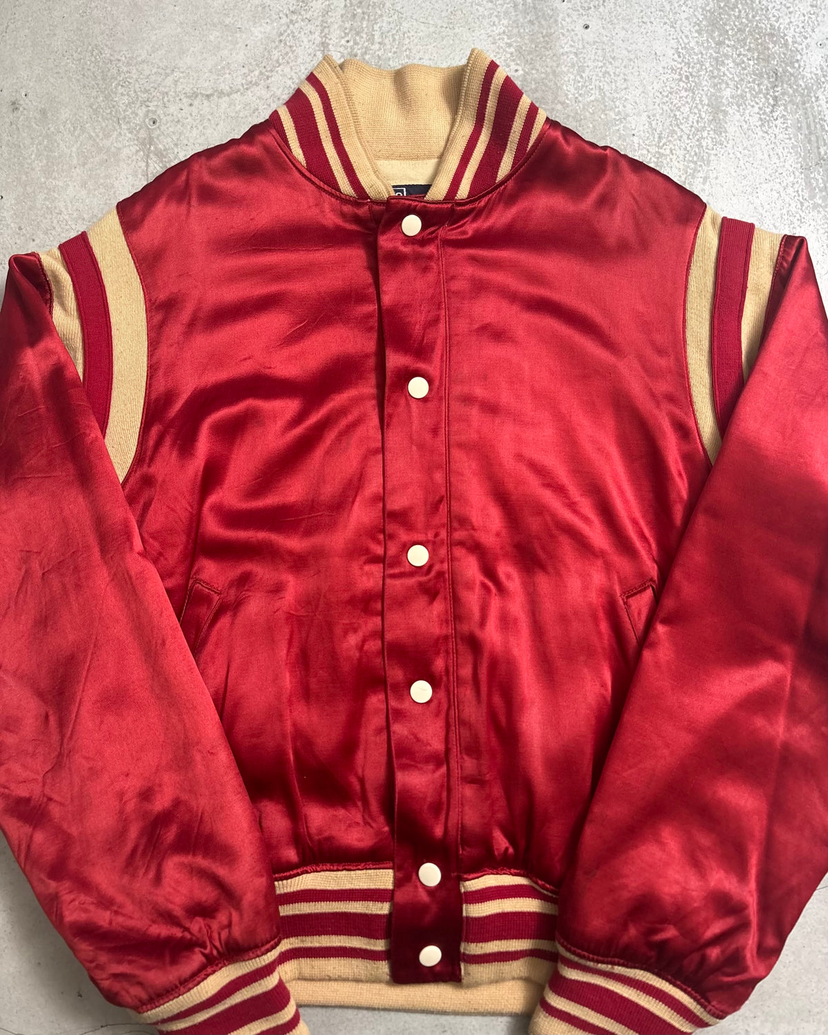 90's Ralph Lauren サテン織 スタジャン スタジアムジャンパー 表記S USA製 オリジナル ラルフローレン