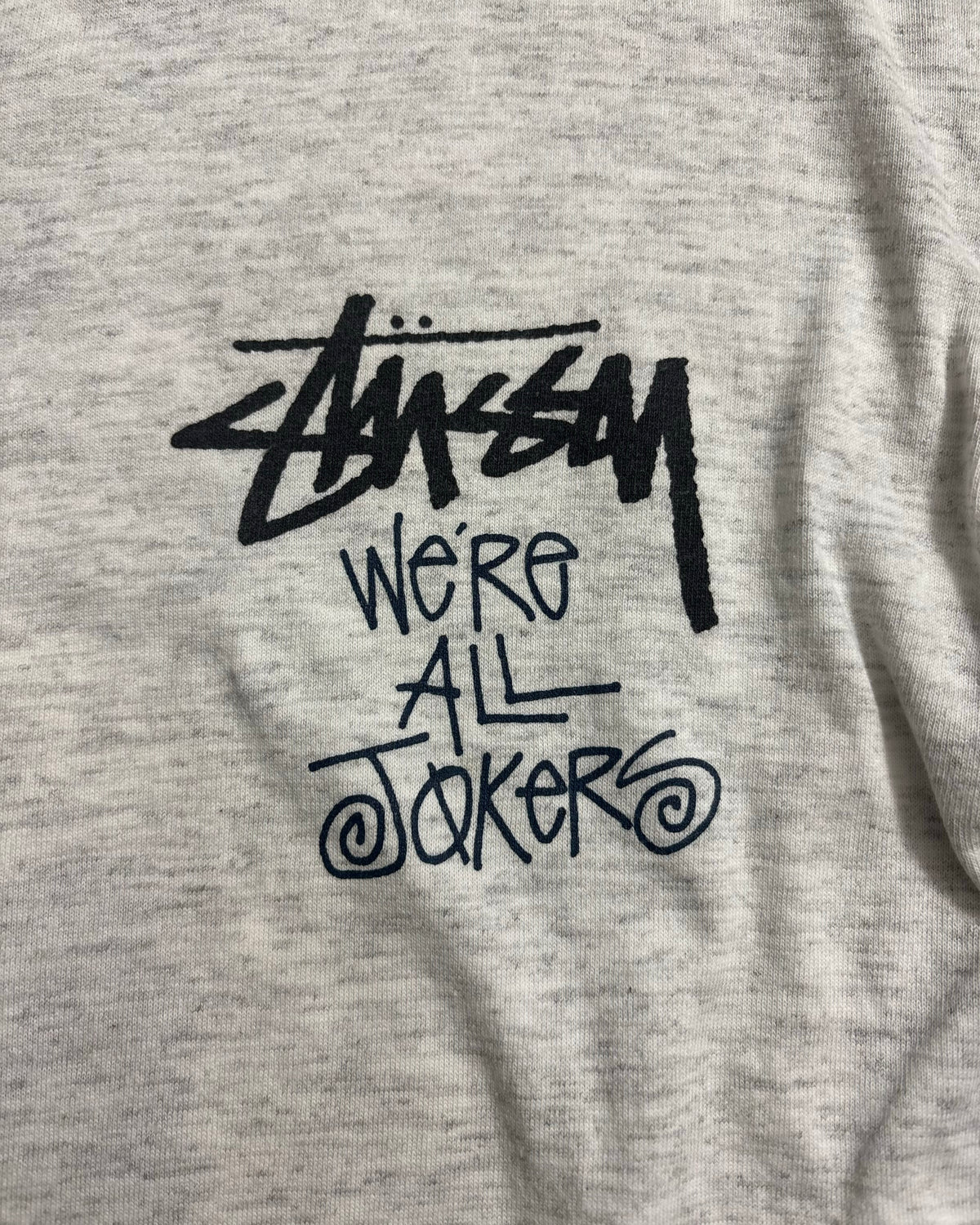 80's Stussy "We'Re ALL JokeRs" ジョーカー 長袖Tシャツ Oldstussy 両面プリント 表記M USA製 ステューシー