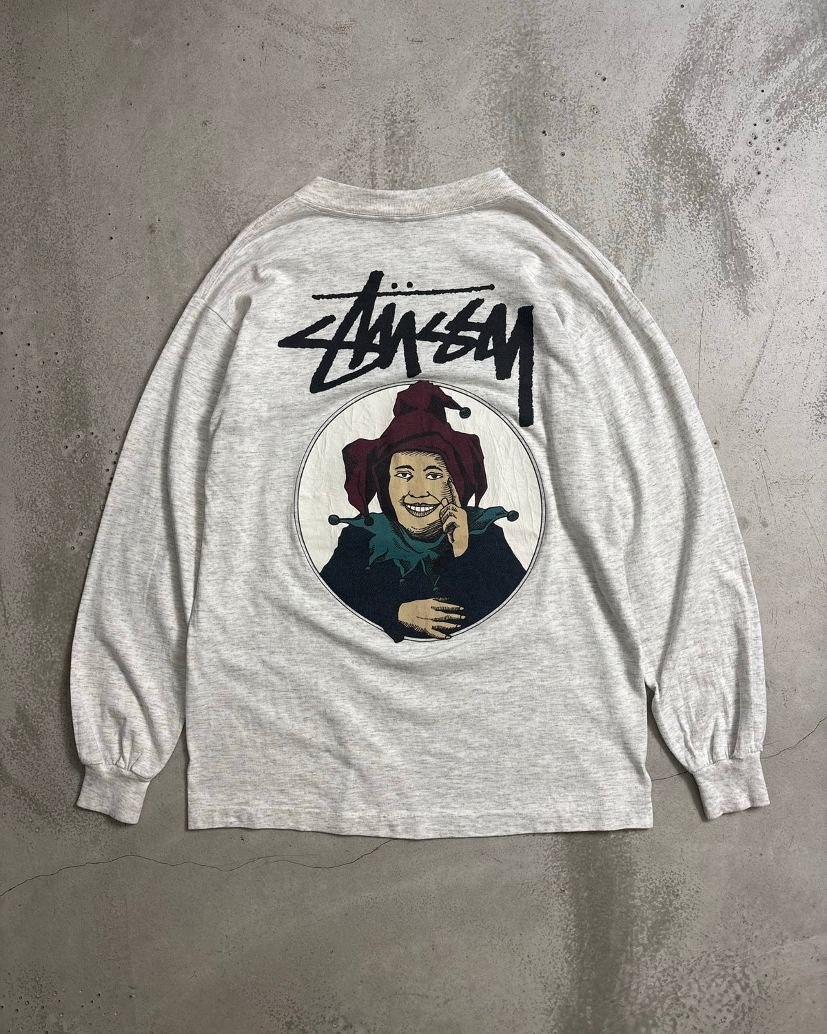 80's Stussy "We'Re ALL JokeRs" ジョーカー 長袖Tシャツ Oldstussy 両面プリント 表記M USA製 ステューシー