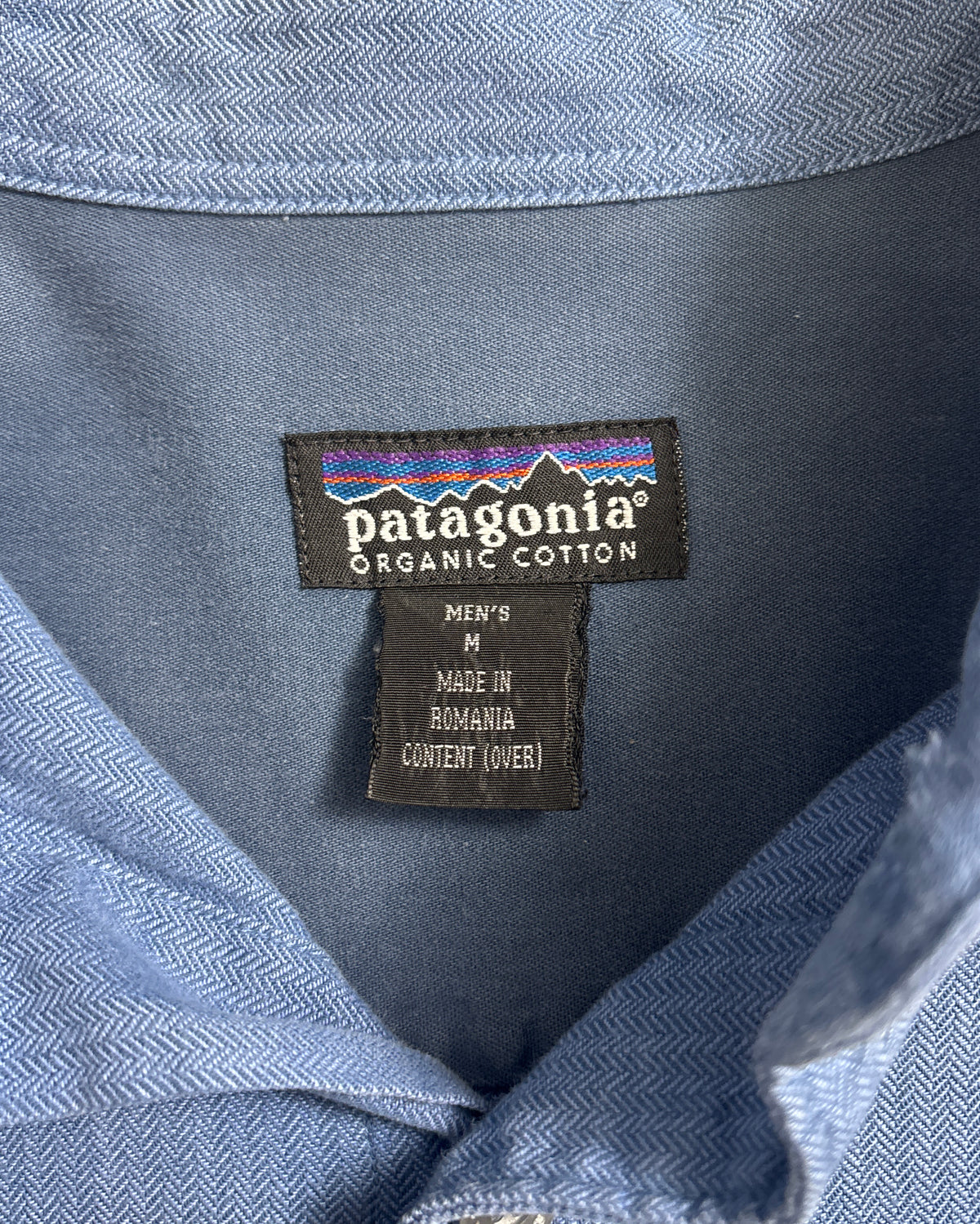 00's Patagonia 長袖シャツ ヘリンボーンツイル 00年製 表記M ルーマニア製 パタゴニア