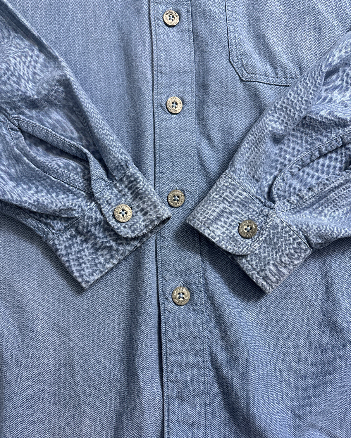 00's Patagonia 長袖シャツ ヘリンボーンツイル 00年製 表記M ルーマニア製 パタゴニア