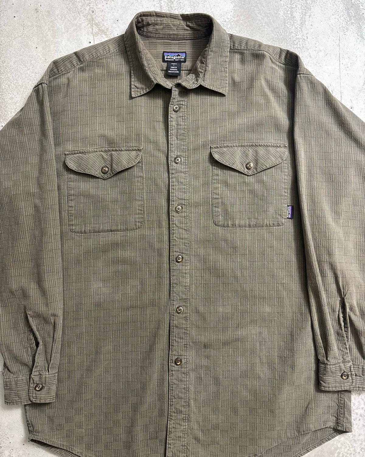 00's Patagonia フランネルシャツ 01年製 表記L ルーマニア製 パタゴニア
