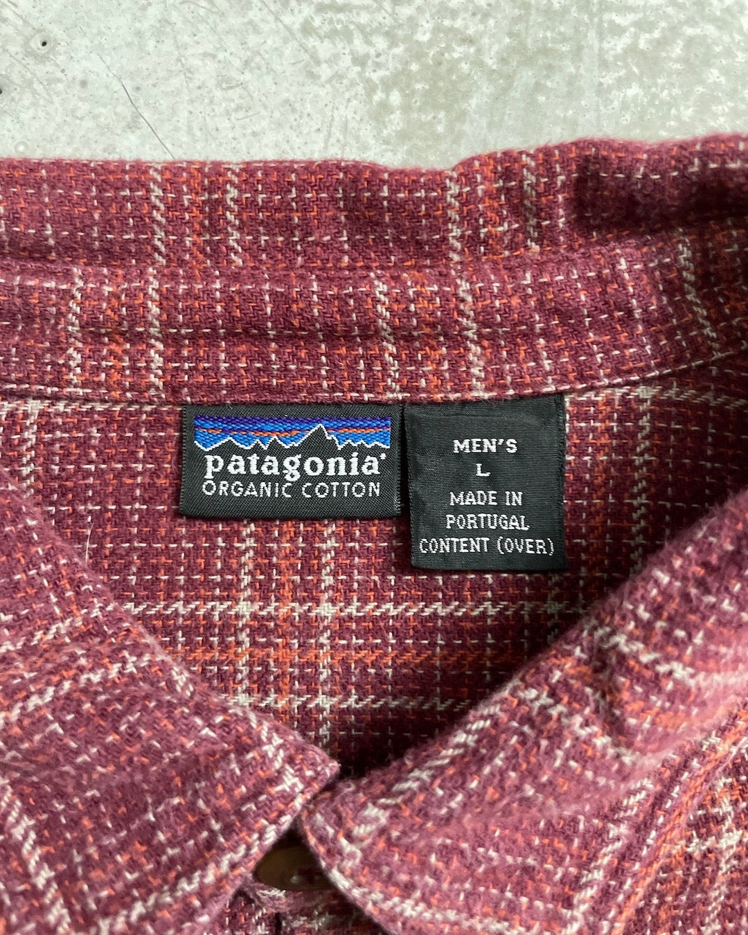 90's Patagonia フランネルシャツ 表記L ポルトガル製 パタゴニア