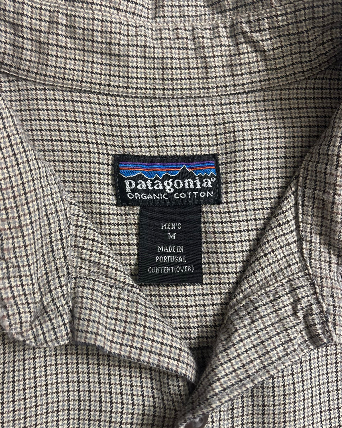 00's Patagonia 長袖シャツ 千鳥格子 02年製 表記M ポルトガル製 パタゴニア