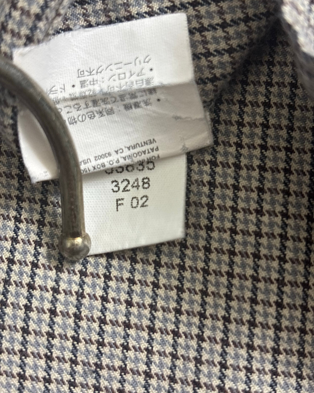 00's Patagonia 長袖シャツ 千鳥格子 02年製 表記M ポルトガル製 パタゴニア