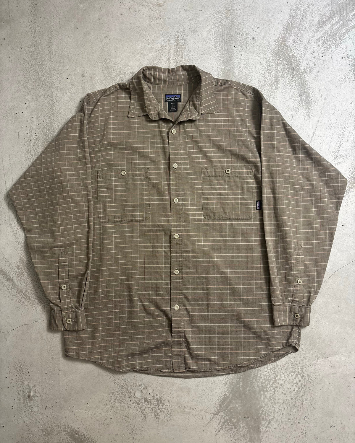 00's Patagonia 長袖チェックシャツ 02年製 表記L ポルトガル製 パタゴニア