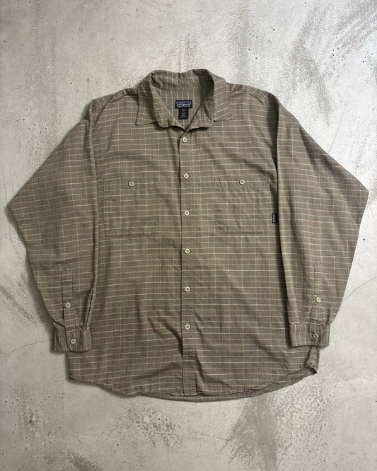 00's Patagonia 長袖チェックシャツ 02年製 表記L ポルトガル製 パタゴニア