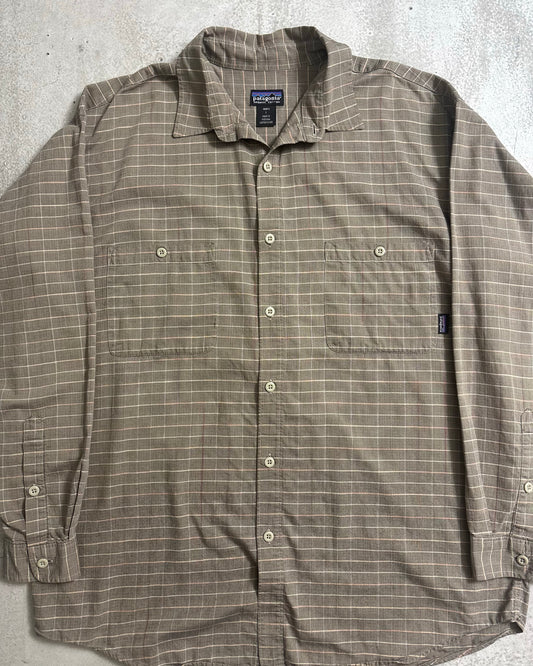 00's Patagonia 長袖チェックシャツ 02年製 表記L ポルトガル製 パタゴニア