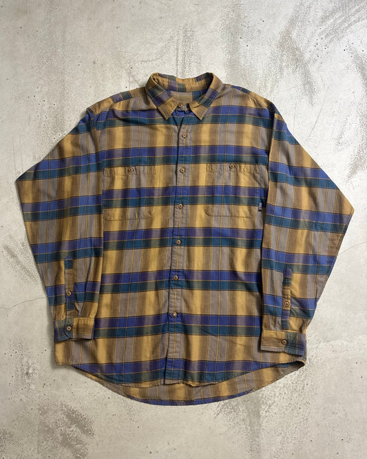00's Patagonia 長袖チェックシャツ 表記L ポルトガル製 パタゴニア
