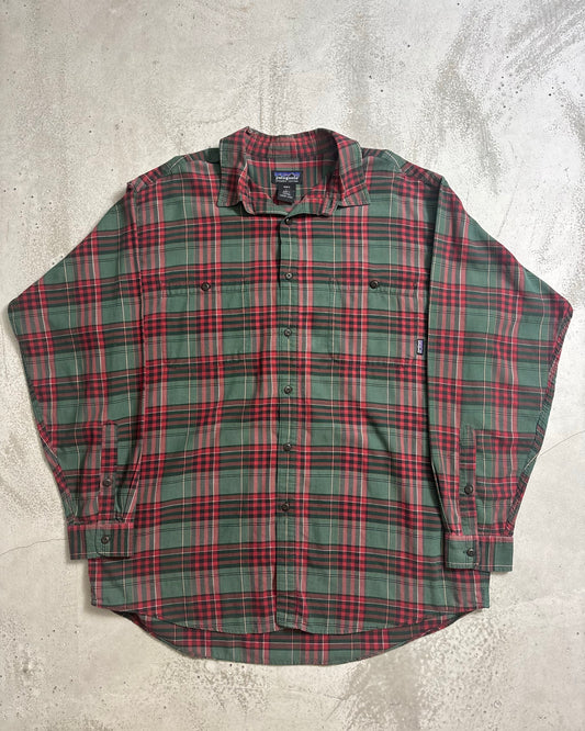 90's Patagonia 長袖チェックシャツ 96年製 表記L ポルトガル製 パタゴニア