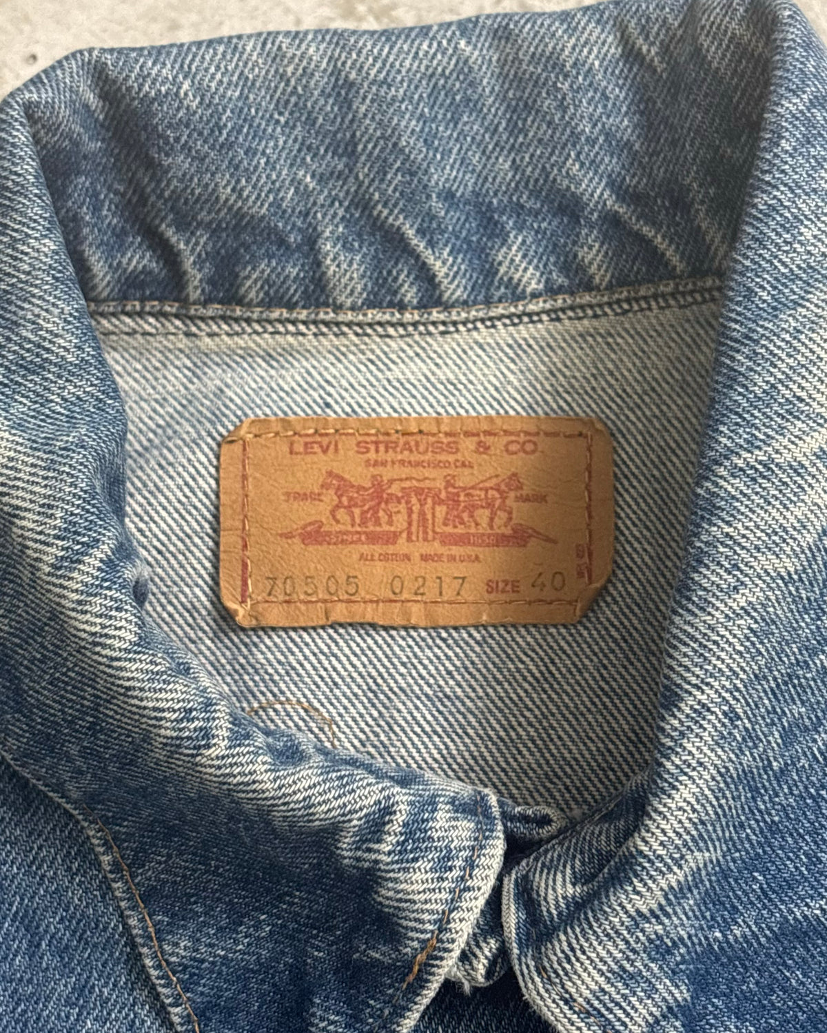 70's Levi's 70505 デニムジャケット 4th ボタン裏1 ブランクタグ 表記40 USA製 リーバイス