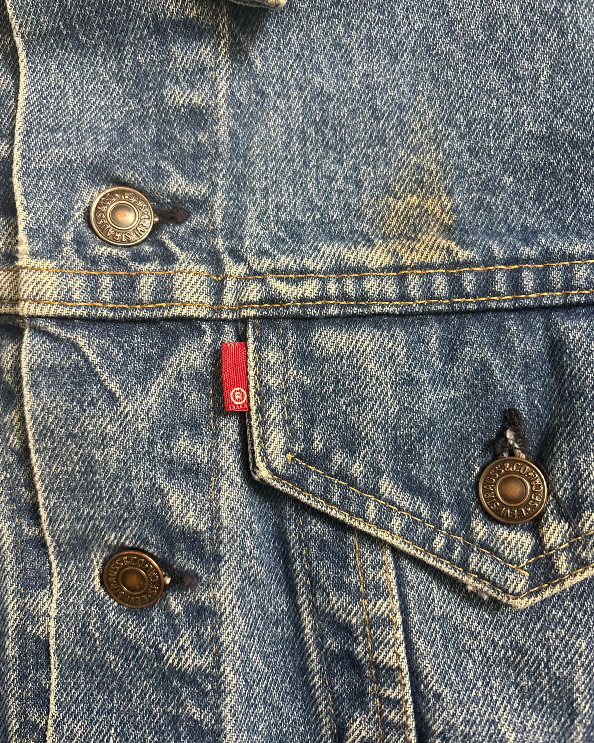 70's Levi's 70505 デニムジャケット 4th ボタン裏1 ブランクタグ 表記40 USA製 リーバイス
