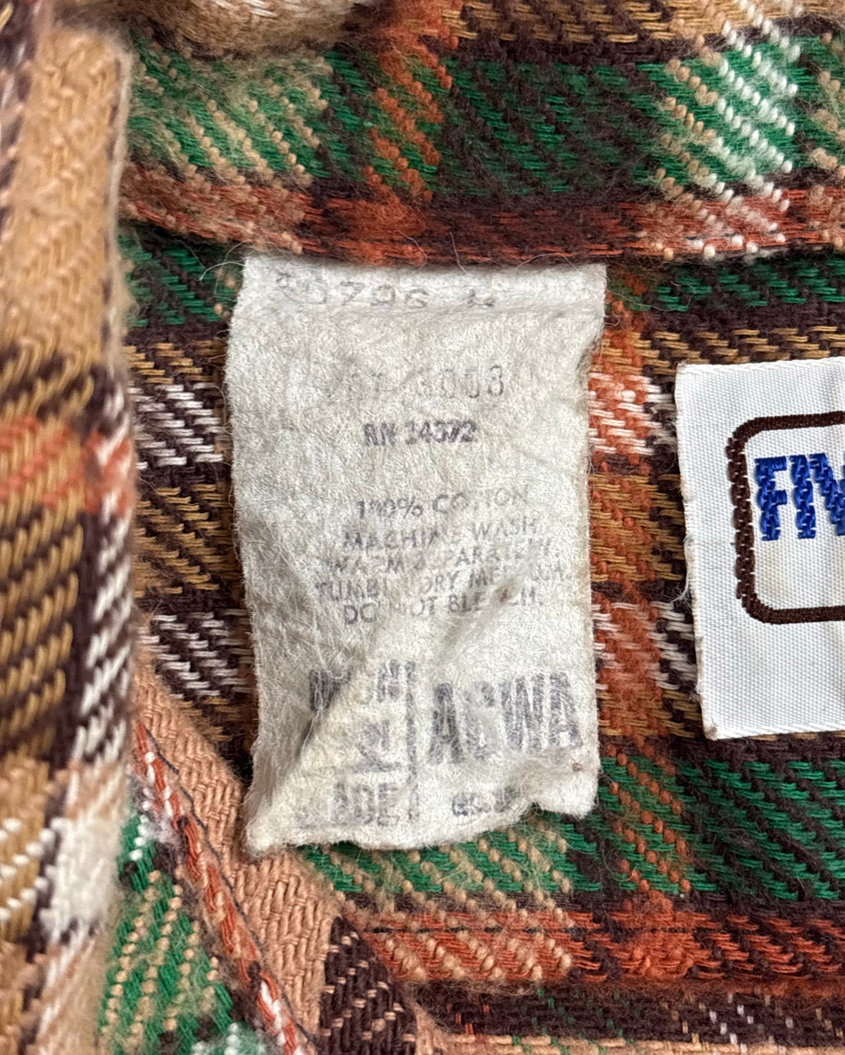 70's FIVE BROTHER フランネルシャツ 表記M USA製 ファイブブラザー ヘビネル