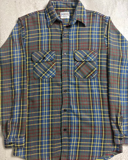 80's FIVE BROTHER チェックフランネルシャツ 表記M USA製 ファイブブラザー ヘビネル