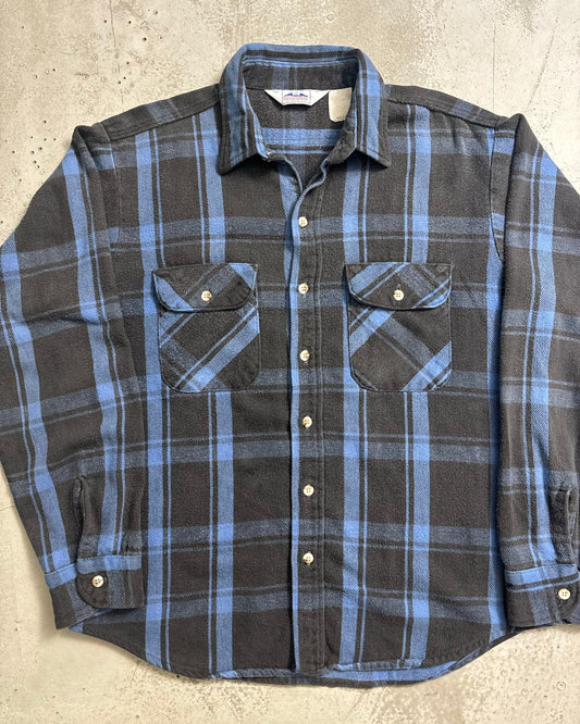 80's DAKOTA FIVE BROTHER チェックフランネルシャツ 表記L USA製 ダコタ ファイブブラザー ヘビネル
