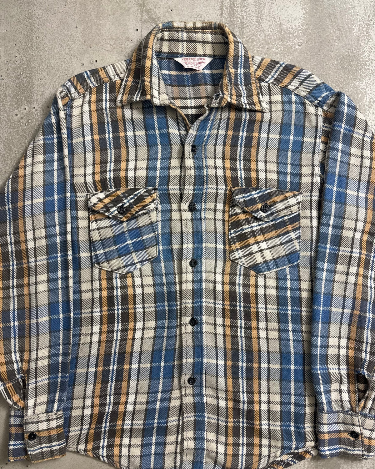 70's FROSTPROOF チェックフランネルシャツ 表記M USA製 フロストプルーフ ヘビネル