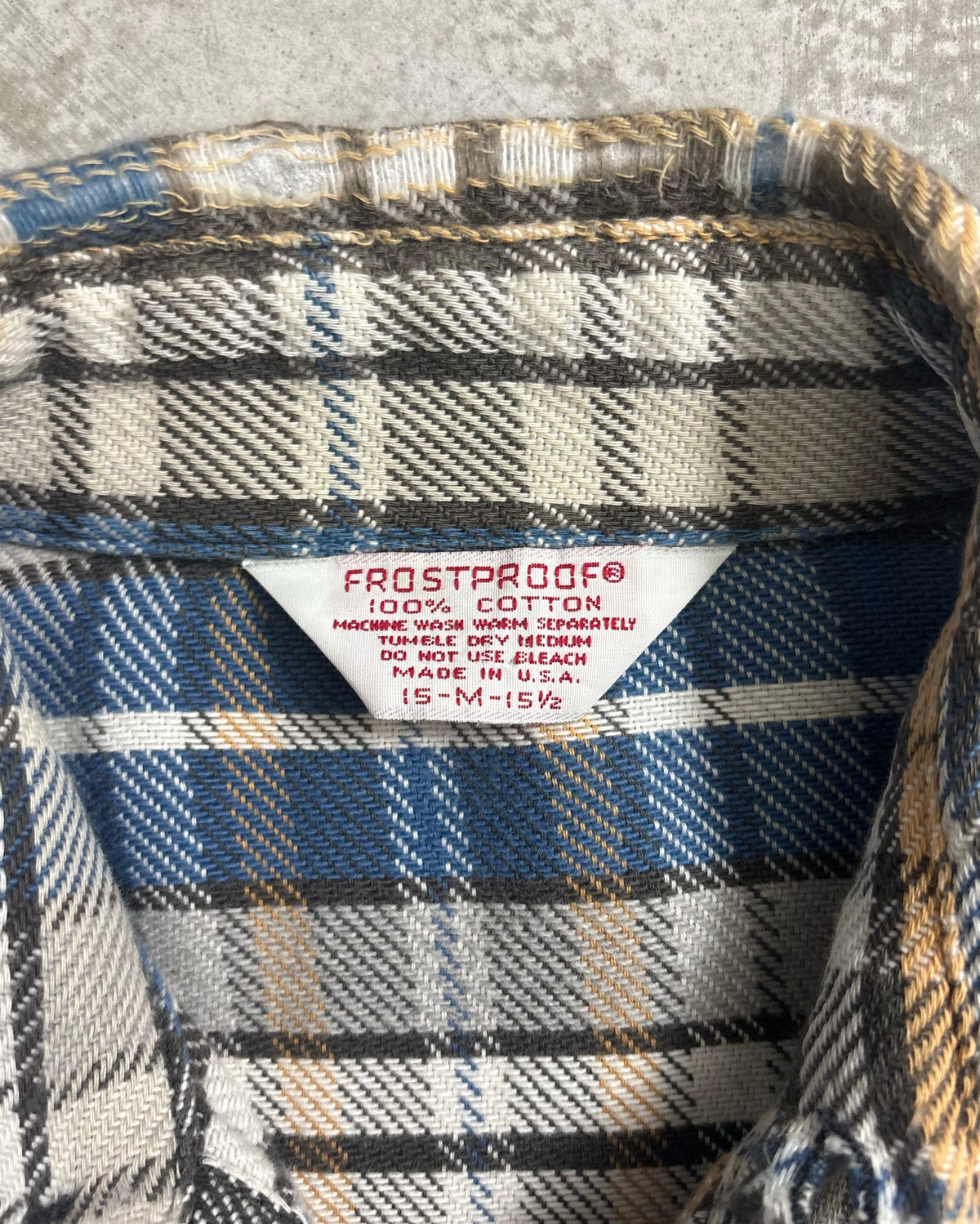 70's FROSTPROOF チェックフランネルシャツ 表記M USA製 フロストプルーフ ヘビネル