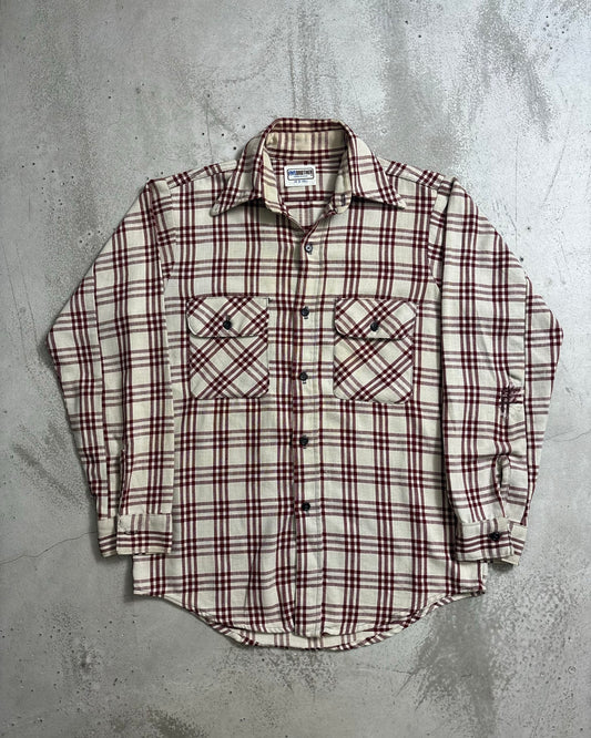 70's 80's FIVE BROTHER チェックフランネルシャツ 表記S USA製 ファイブブラザー ヘビネル