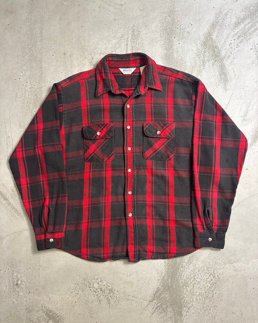 70's 80's FIVE BROTHER フランネルシャツ ブロックチェック 表記XL 三角タグ ファイブブラザー ヘビネル