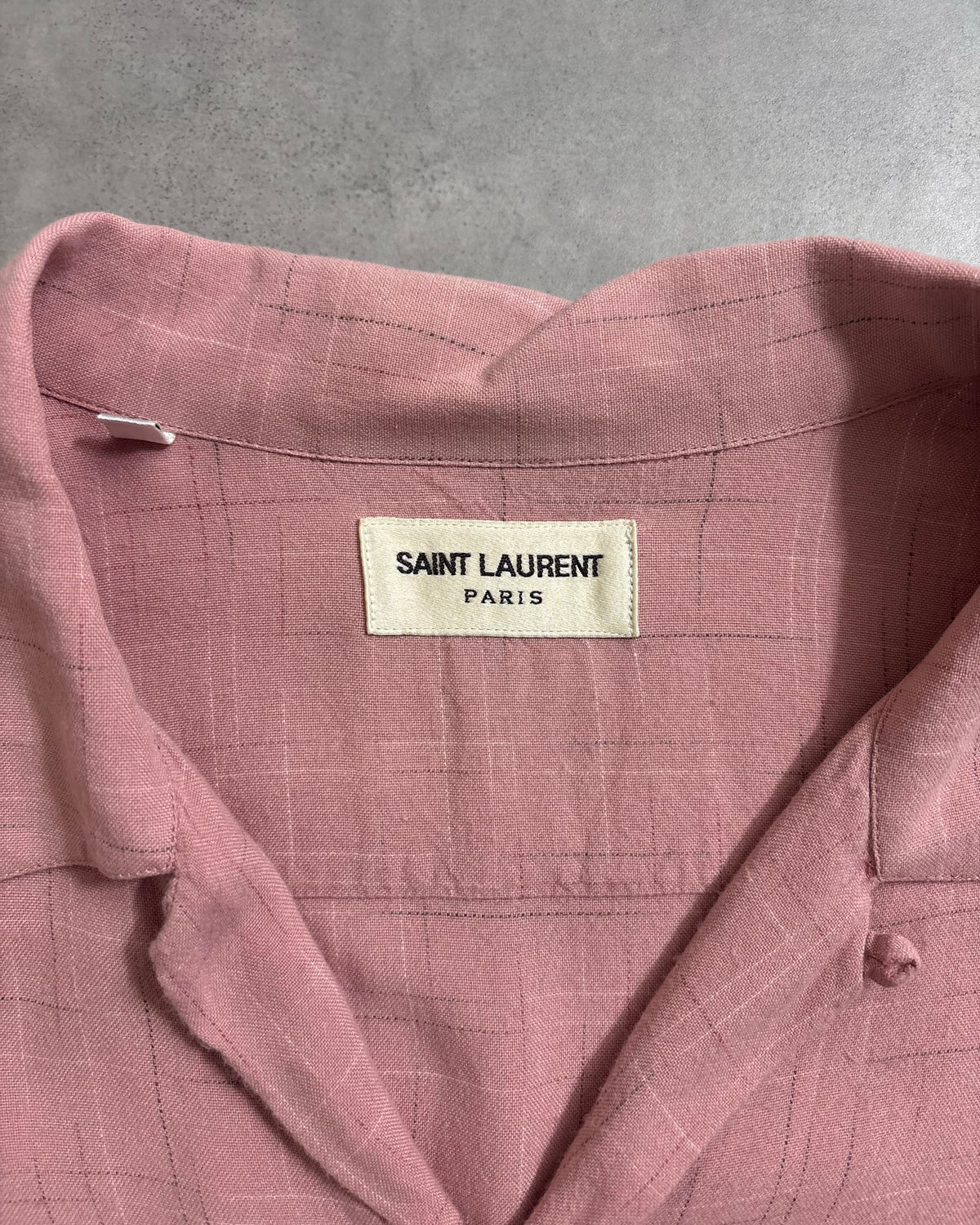 00's SAINT LAURENT 長袖シャツ 開襟 レーヨン ヴィンテージサンプリング 表記38 サンローラン