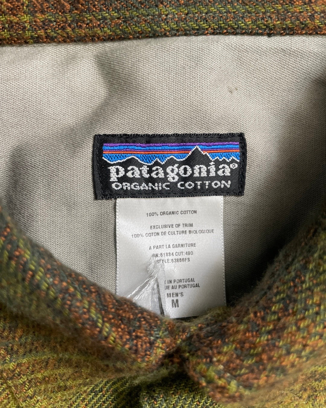 00's Patagonia オンブレチェック　フランネルシャツ 表記M ポルトガル製 パタゴニア