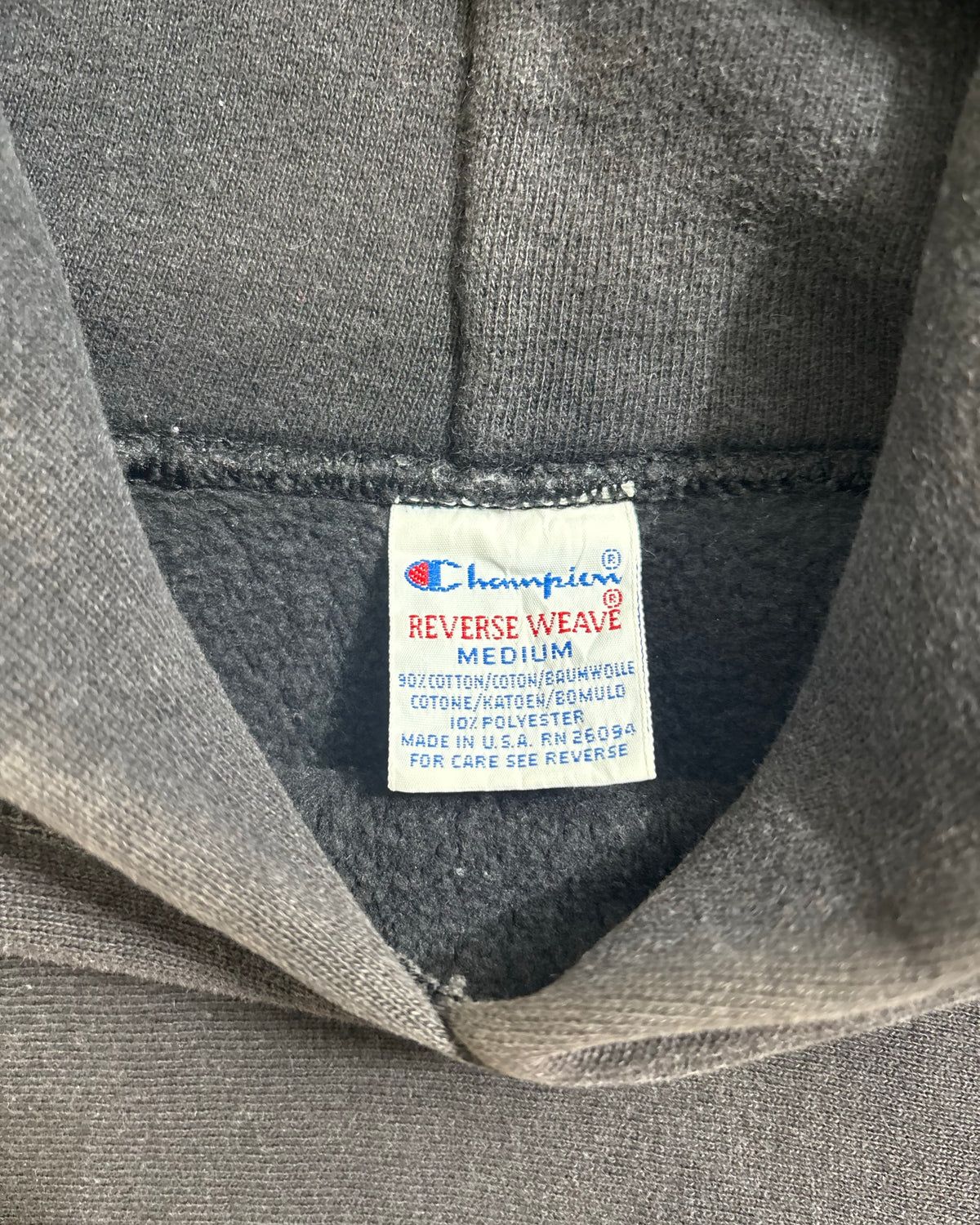 90's Champion "REVERSE WEAVE" フーディ スウェット 目有り 表記M USA製 フェード リバースウィーブ チャンピオン