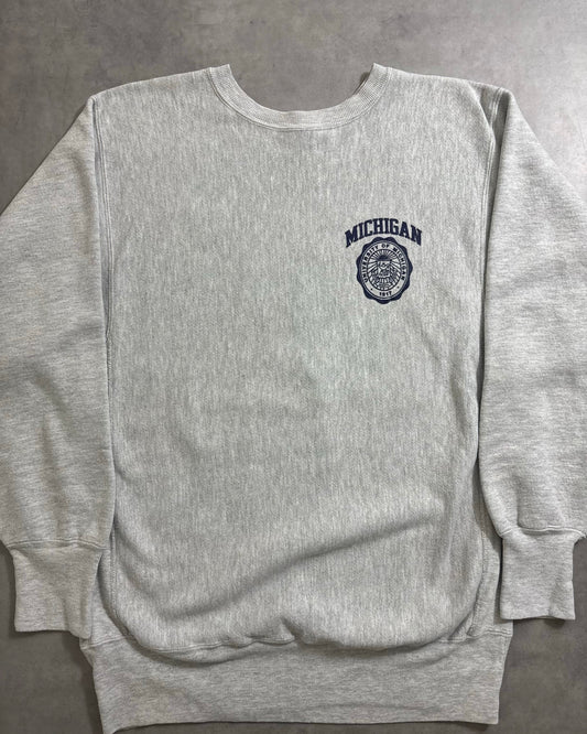 90's Champion "REVERSE WEAVE" MICHIGAN スウェット 両面プリント ラバー 表記XL USA製 リバースウィーブ チャンピオン