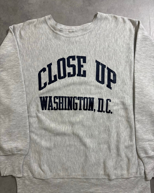 90's Champion "REVERSE WEAVE" CLOSE UP WASHINGTON,D.C. スウェット 二段アーチ 表記XL USA製 リバースウィーブ チャンピオン