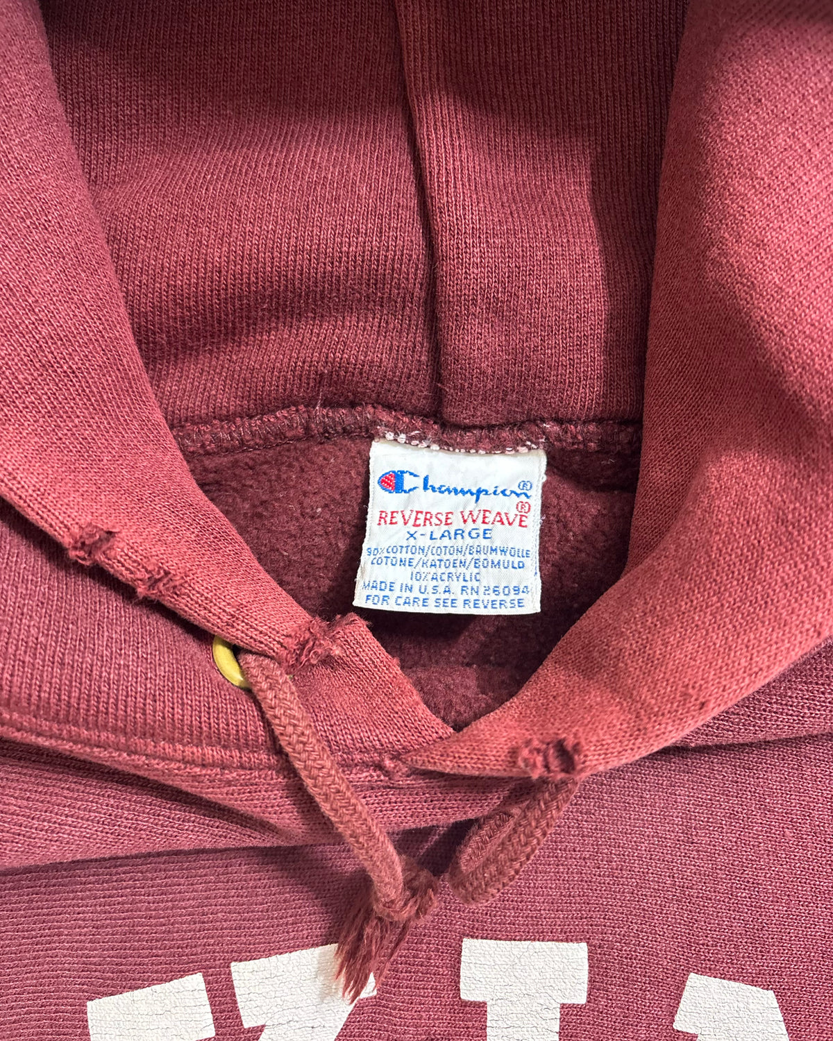 90's Champion "REVERSE WEAVE" VIKING FOOTBALL フーディ スウェット 二段アーチ 表記XL USA製 リバースウィーブ チャンピオン