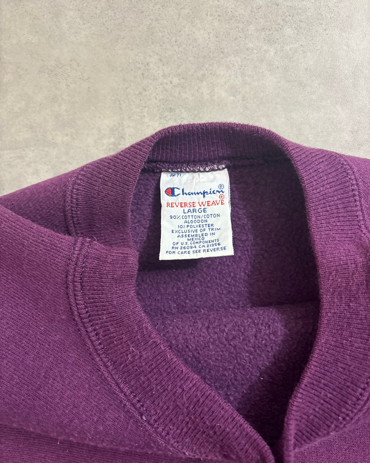 90's Champion "REVERSE WEAVE" スウェット 単色 目有り 表記L メキシコ製 リバースウィーブ チャンピオン