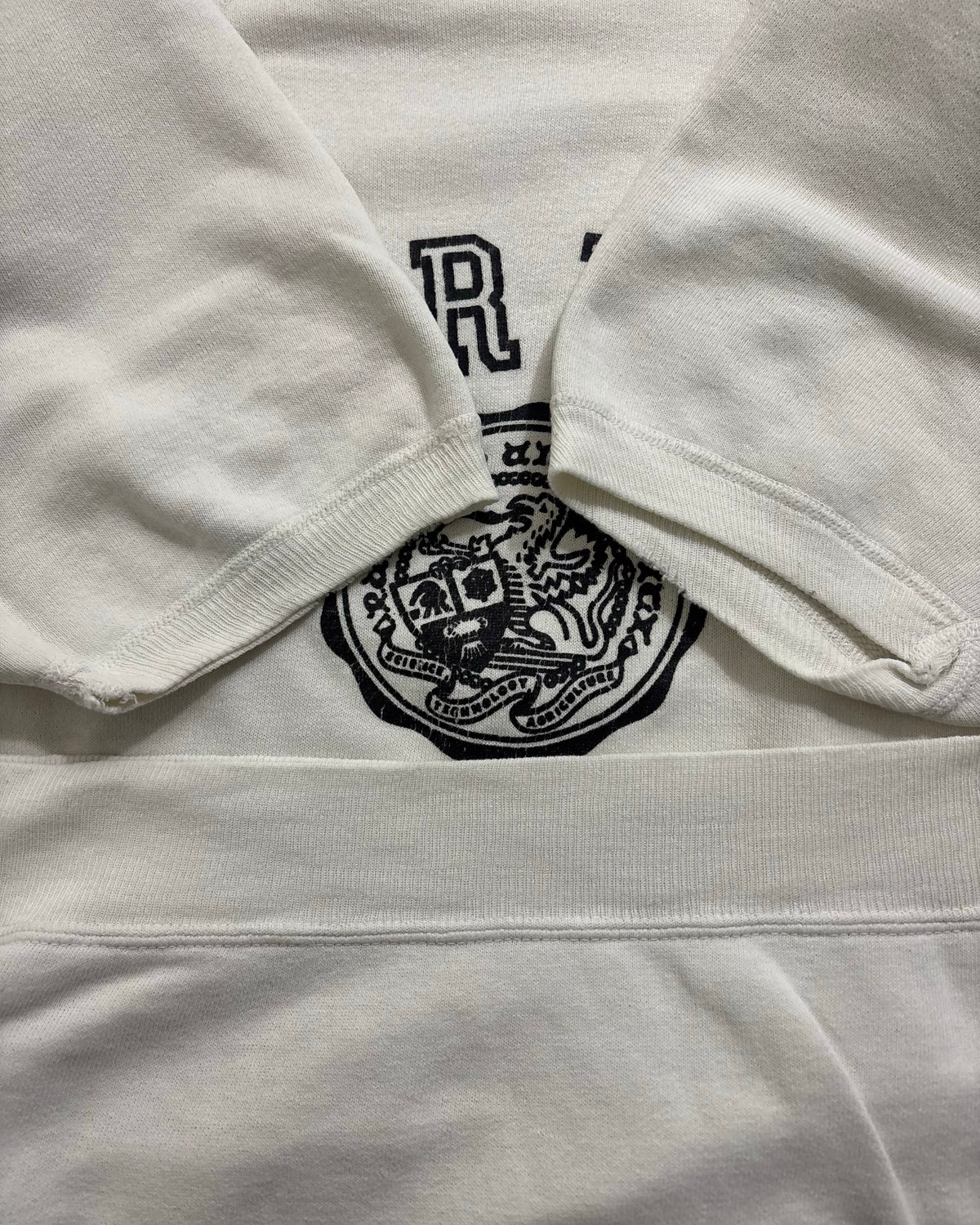 60's Vintage "PURDUE UNIVERSITY" 半袖スウェット 三段ラバープリント アーチ ラグラン ヴィンスエ