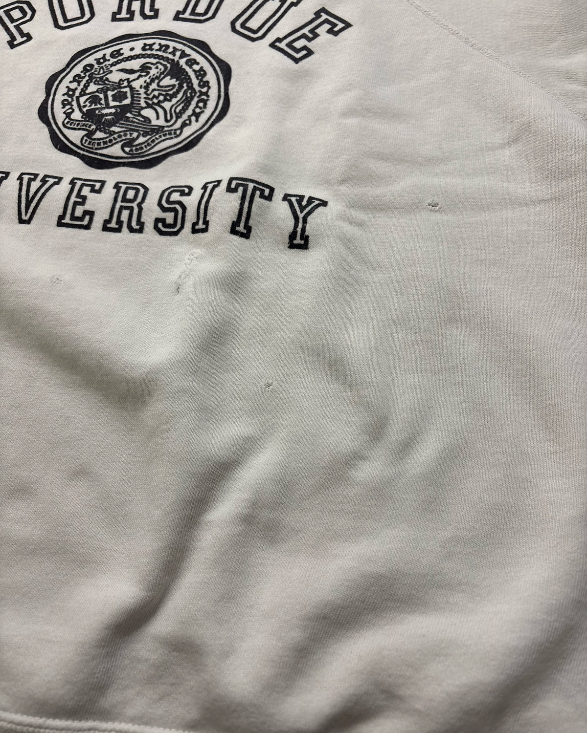 60's Vintage "PURDUE UNIVERSITY" 半袖スウェット 三段ラバープリント アーチ ラグラン ヴィンスエ