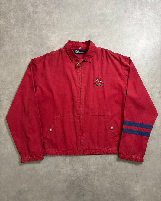 80's Ralph Lauren スウィングトップ クロスフラッグ 表記M ラルフローレン 20周年記念