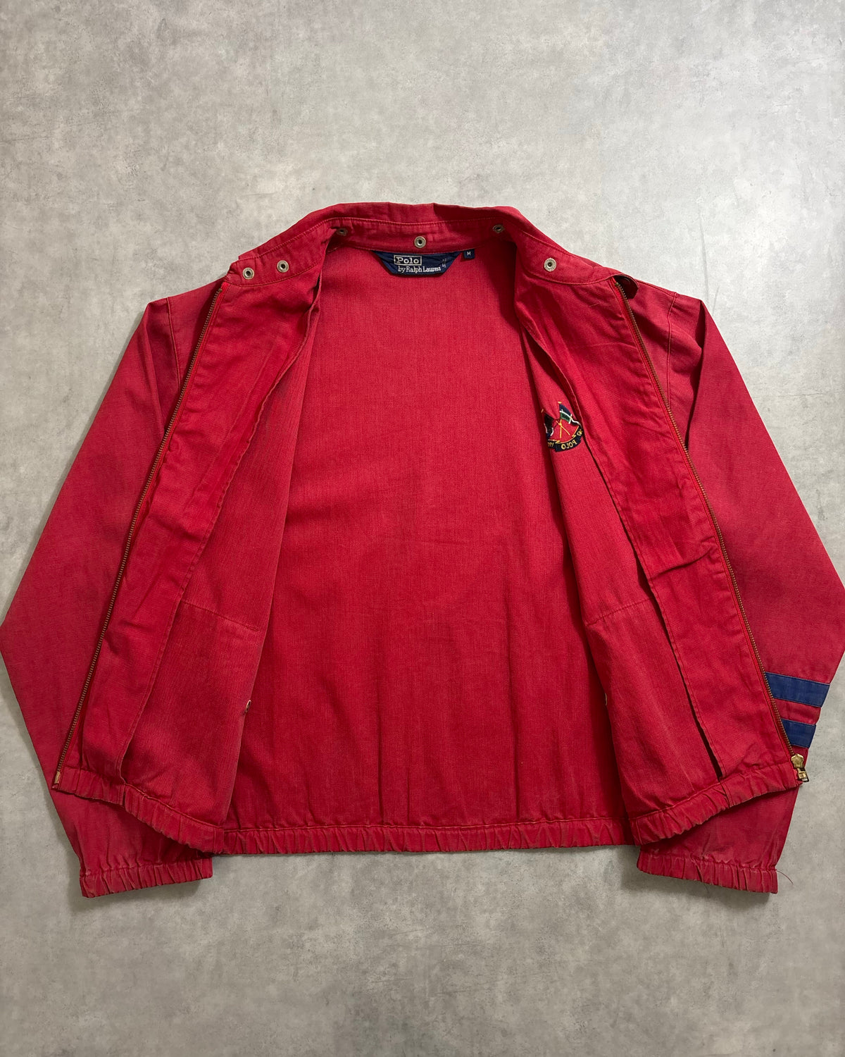 80's Ralph Lauren スウィングトップ クロスフラッグ 表記M ラルフローレン 20周年記念
