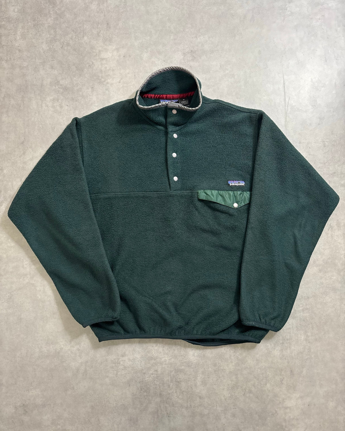 90's Patagonia "Snap-T" シンチラスナップT プルオーバー 表記M パタゴニア ハンターグリーン ノームコア
