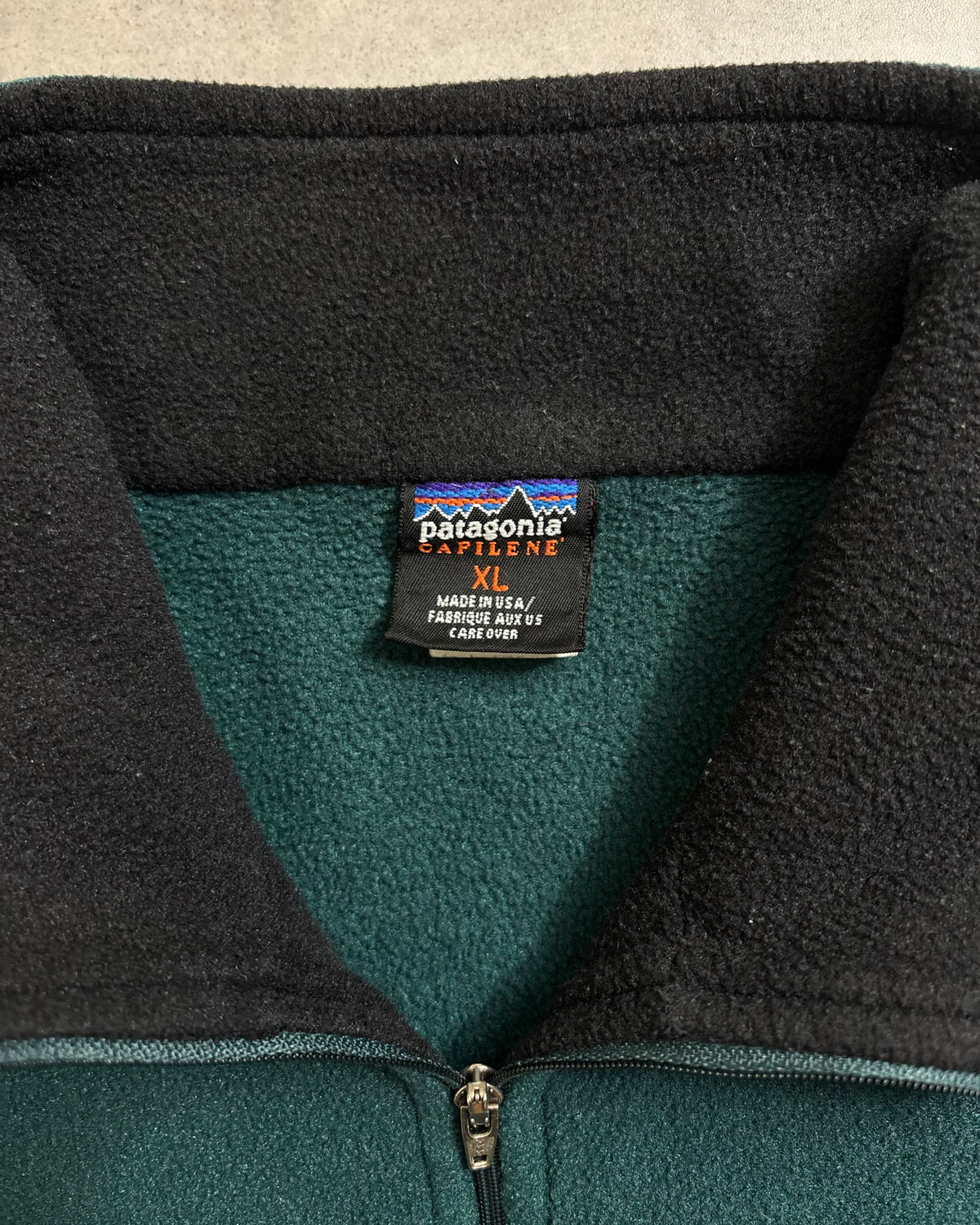 90's Patagonia "CAPILENE" キャプリーン ハーフジップ 表記XL USA製 パタゴニア フリース ノームコア