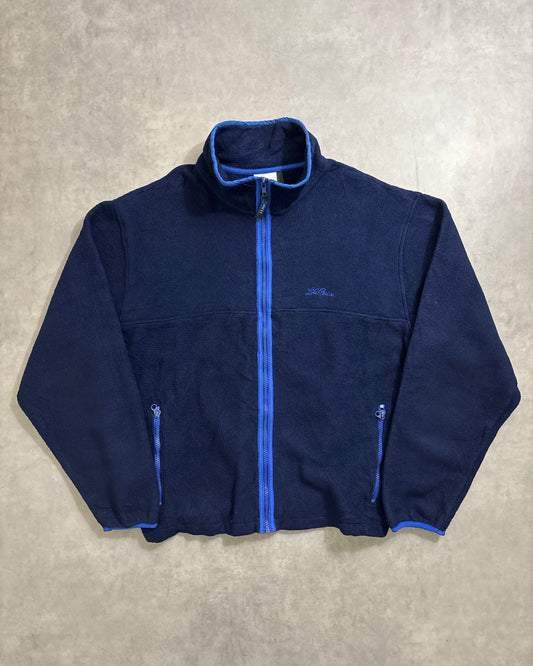 80's~ L.L.Bean フルジップ フリースジャケット 筆記体ロゴ エルエルビーン アウトドア