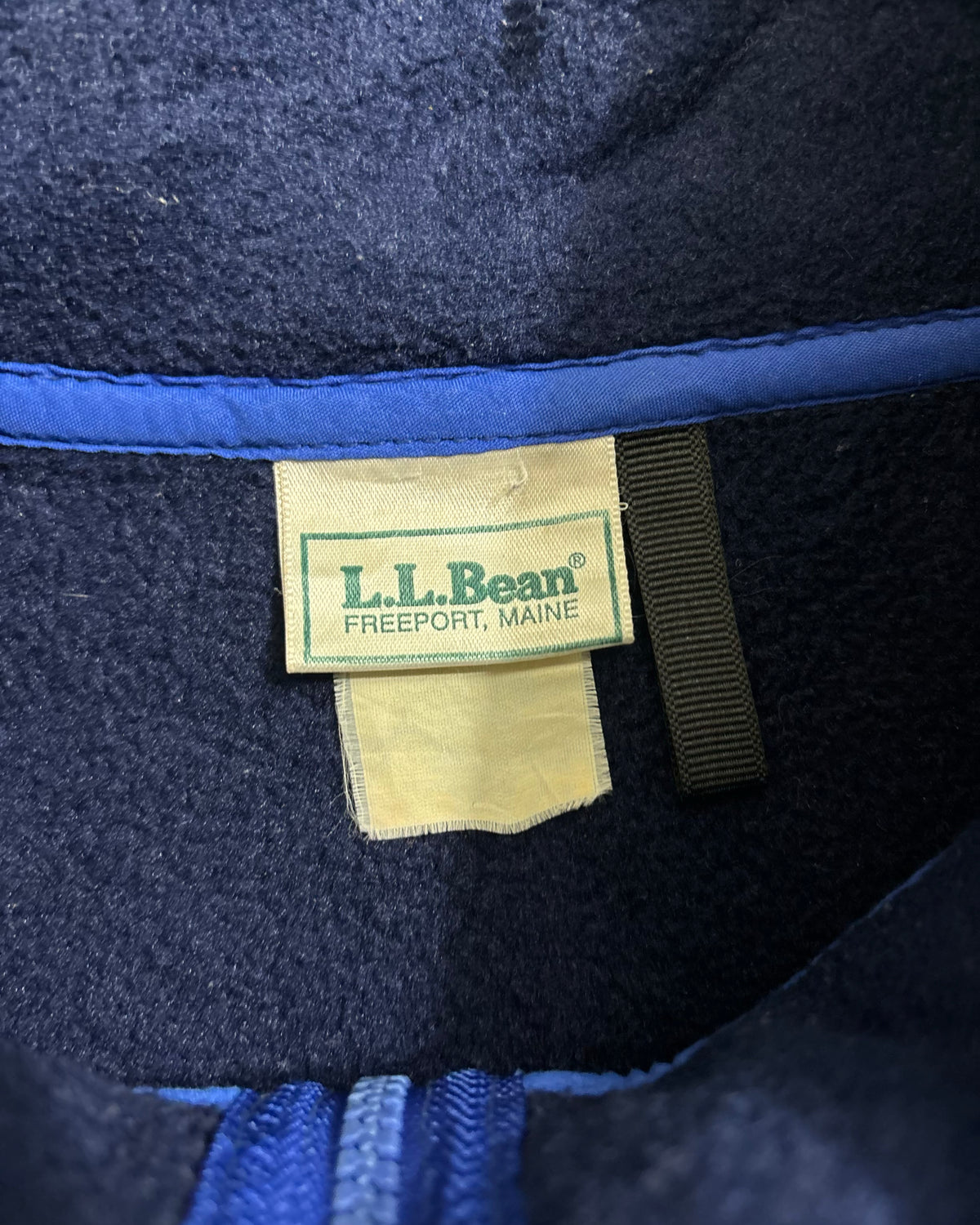 80's~ L.L.Bean フルジップ フリースジャケット 筆記体ロゴ エルエルビーン アウトドア