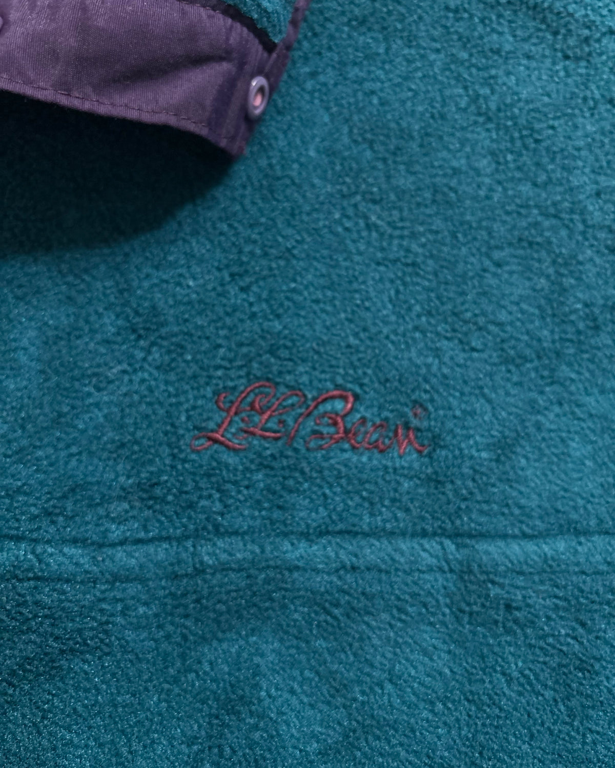 80's~ L.L.Bean "Snap-T" スナッププルオーバー フリース エルエルビーン 前立てナイロン アウトドア