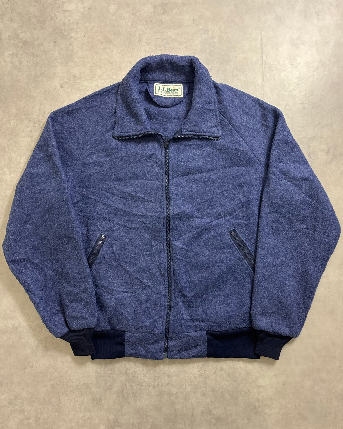 80's~ L.L.Bean フルジップ フリースジャケット ラグラン エルエルビーン アウトドア