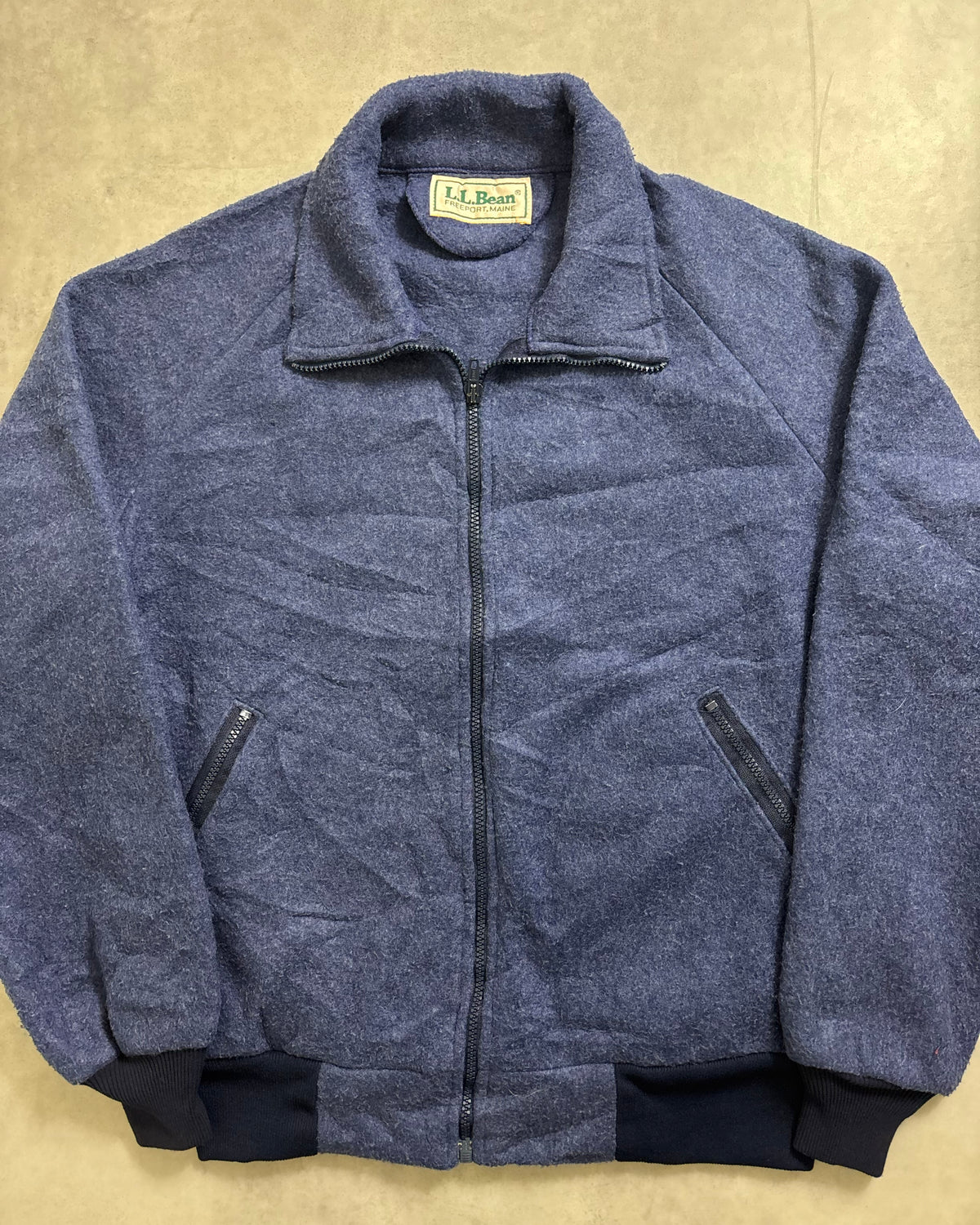 80's~ L.L.Bean フルジップ フリースジャケット ラグラン エルエルビーン アウトドア