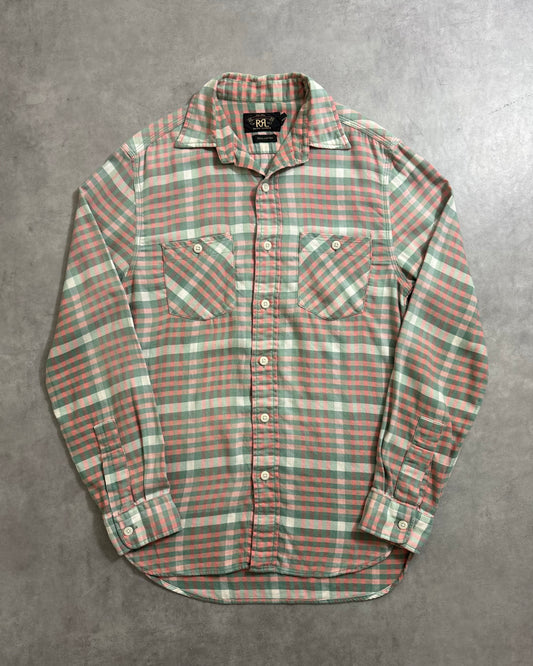 00's RRL ライトネルシャツ マチ付き 表記XS Ralph Lauren ダブルアールエル ラルフローレン