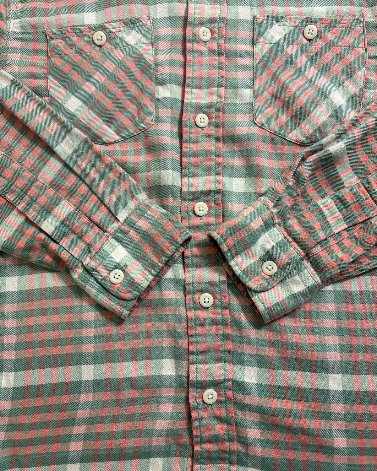 00's RRL ライトネルシャツ マチ付き 表記XS Ralph Lauren ダブルアールエル ラルフローレン